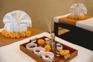 Massage Home Service in Bali in a private villa with professional therapist setup