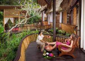 Massage Home Service in Bali in a private villa with professional therapist setup